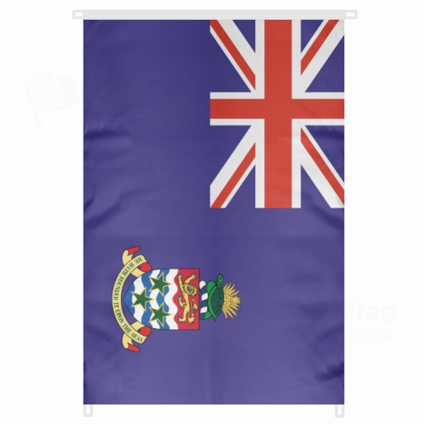 Cayman Islands Large Size Flag Hanging on Building
