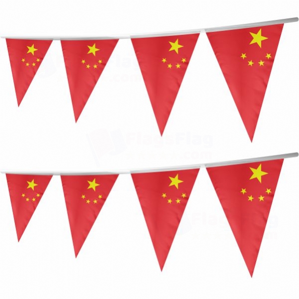 Chinese Stringed Triangle Flag