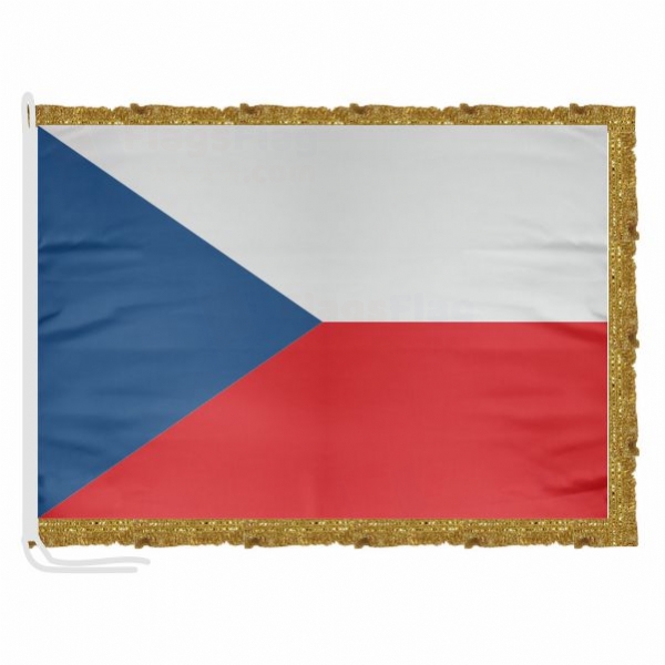 Czech Republic Satin Office Flag