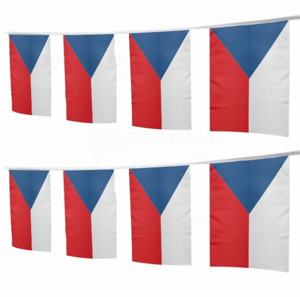 Czech Republic Square String Flags