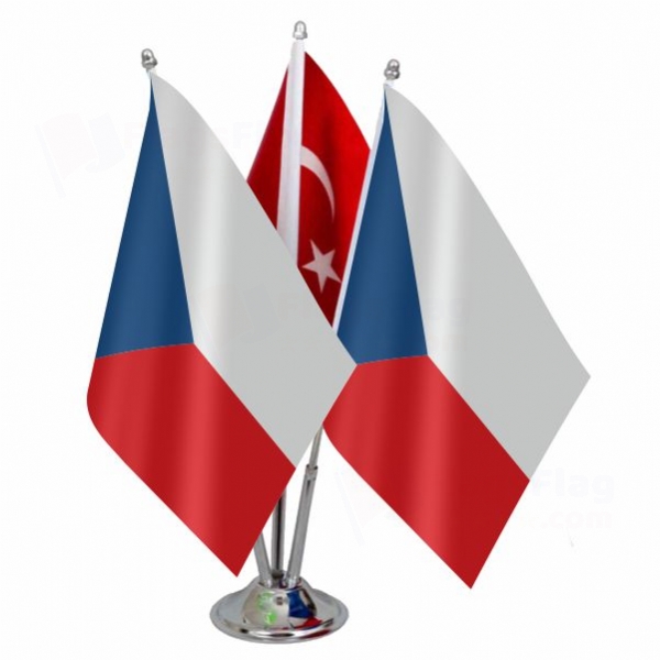 Czech Republic Triple Table Flag