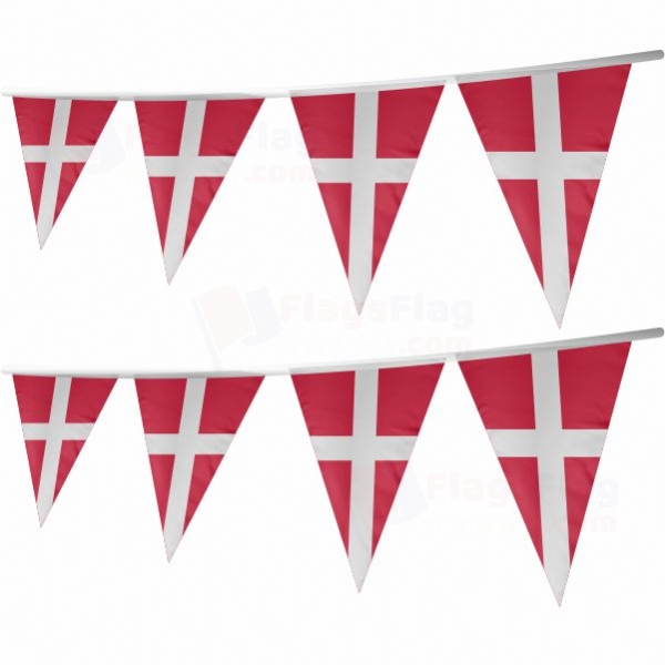 Denmark Stringed Triangle Flag