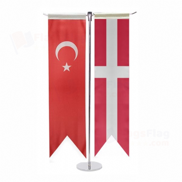 Denmark T Table Flag