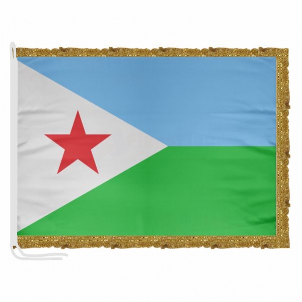 Djibouti Satin Office Flag