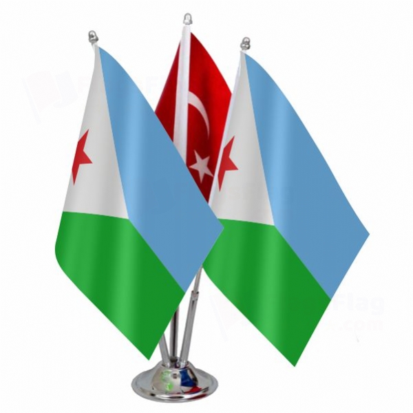 Djibouti Triple Table Flag