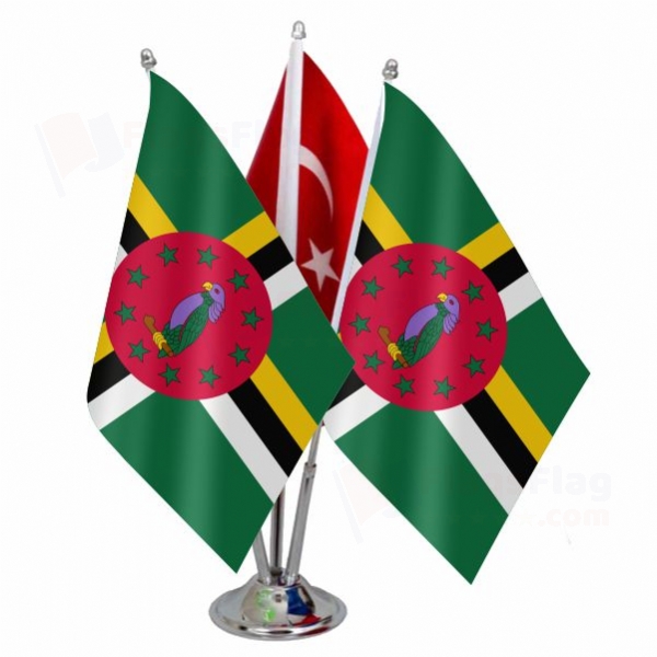 Dominica Triple Table Flag