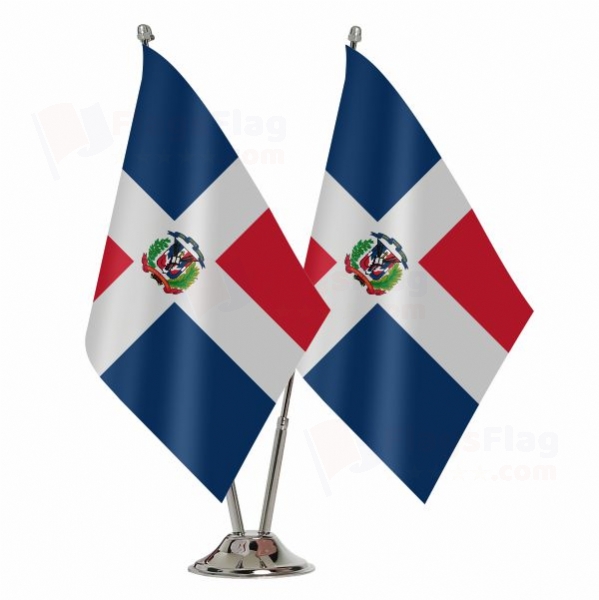 Dominican Republic Binary Table Flag