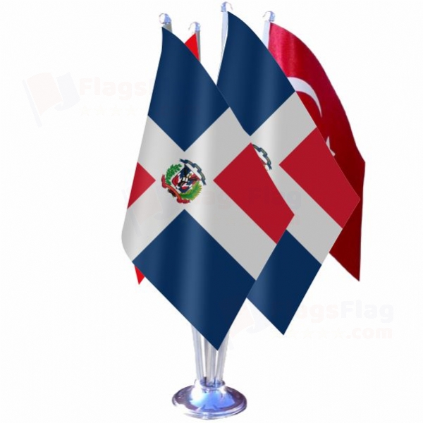 Dominican Republic Quadruple Table Flag