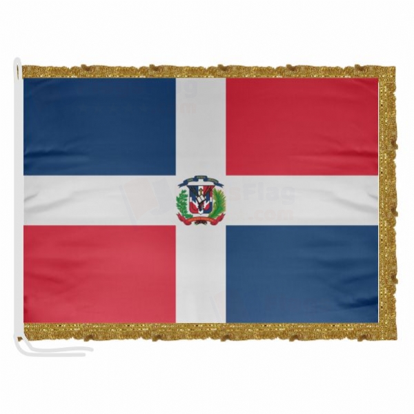 Dominican Republic Satin Office Flag