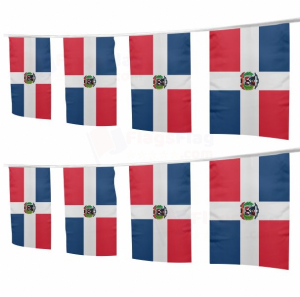 Dominican Republic Square String Flags