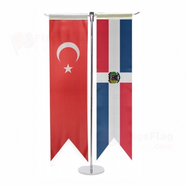 Dominican Republic T Table Flag