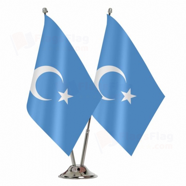 East Turkestan Binary Table Flag