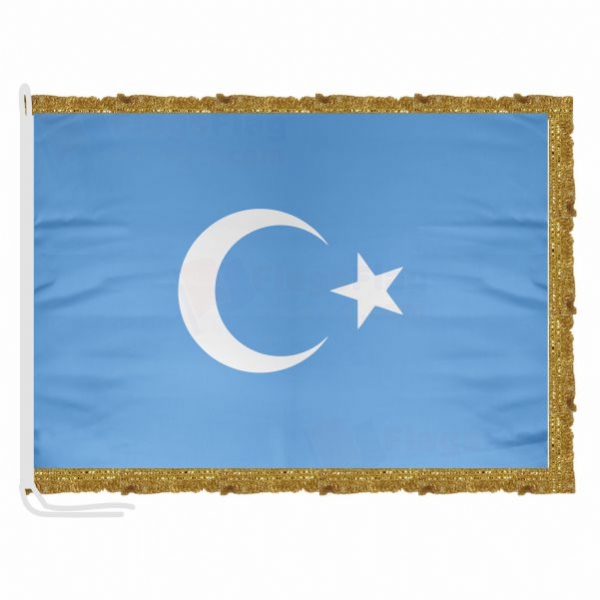 East Turkestan Satin Office Flag