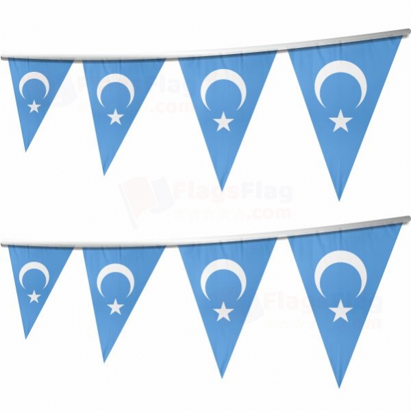 East Turkestan Stringed Triangle Flag