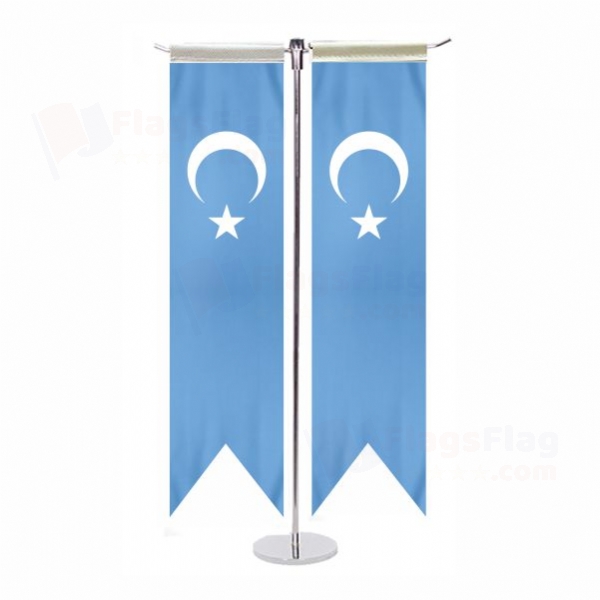 East Turkestan T Table Flags