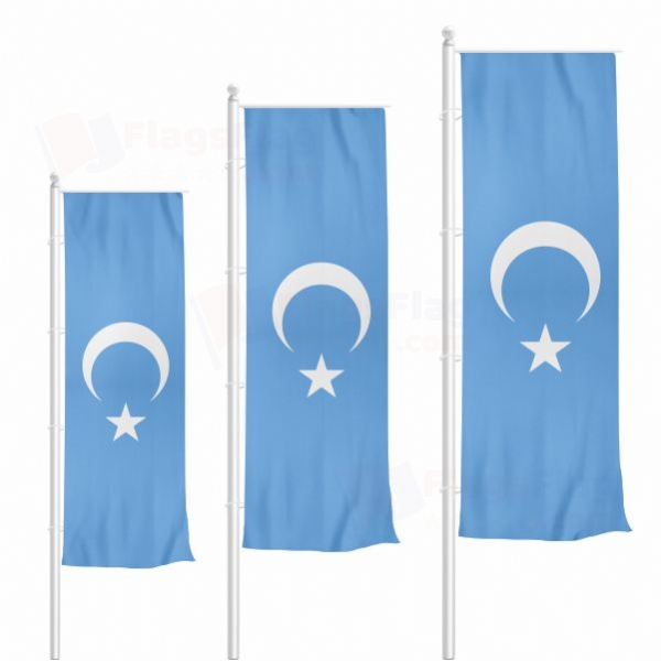 East Turkestan Vertically Raised Flags