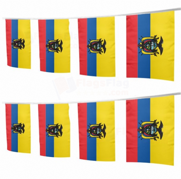 Ecuador Square String Flags