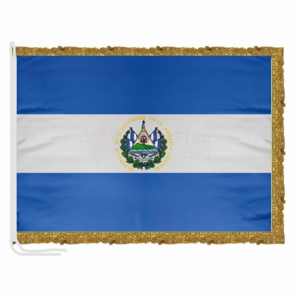 El Salvador Satin Office Flag