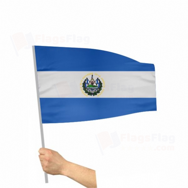 El Salvador Stick Flag