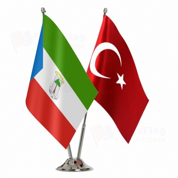 Equatorial Guinea 2 Table Flags