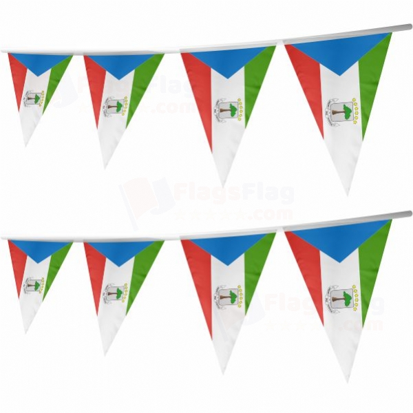 Equatorial Guinea Stringed Triangle Flag