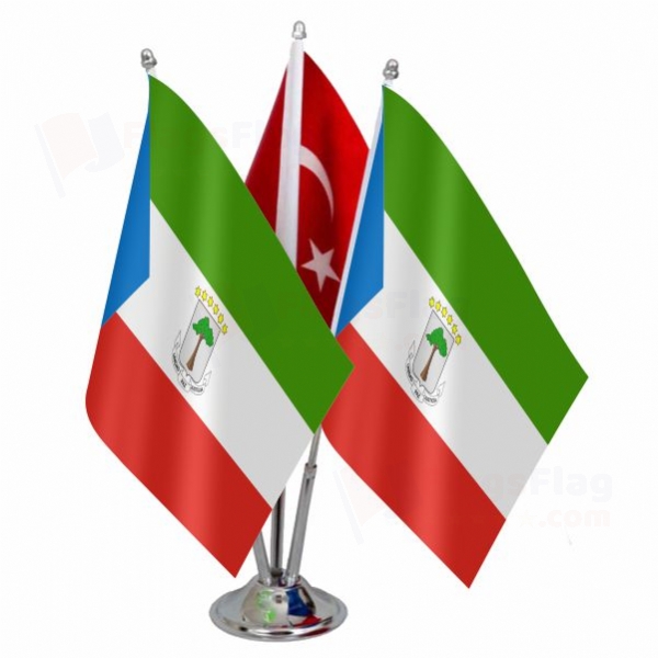 Equatorial Guinea Triple Table Flag