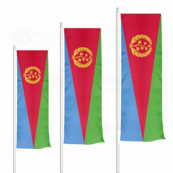 Eritrea Vertically Raised Flags