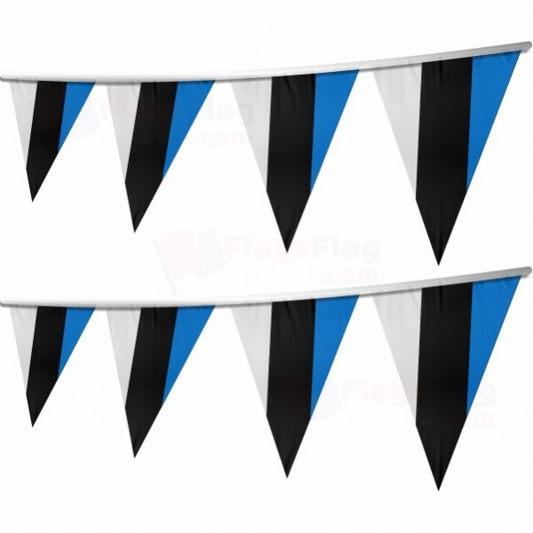 Estonia Stringed Triangle Flag