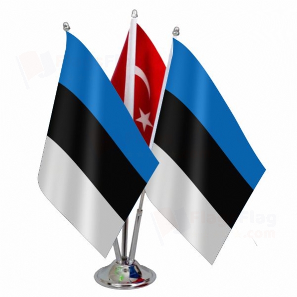 Estonia Triple Table Flag