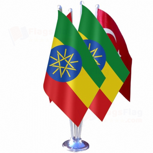 Ethiopia Quadruple Table Flag