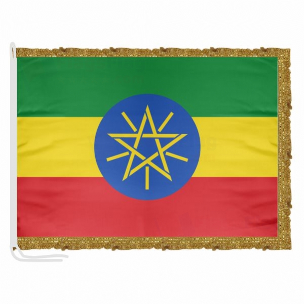 Ethiopia Satin Office Flag