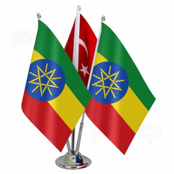 Ethiopia Triple Table Flag