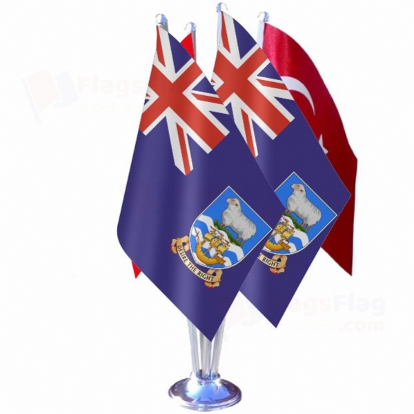 Falkland Islands Quadruple Table Flag