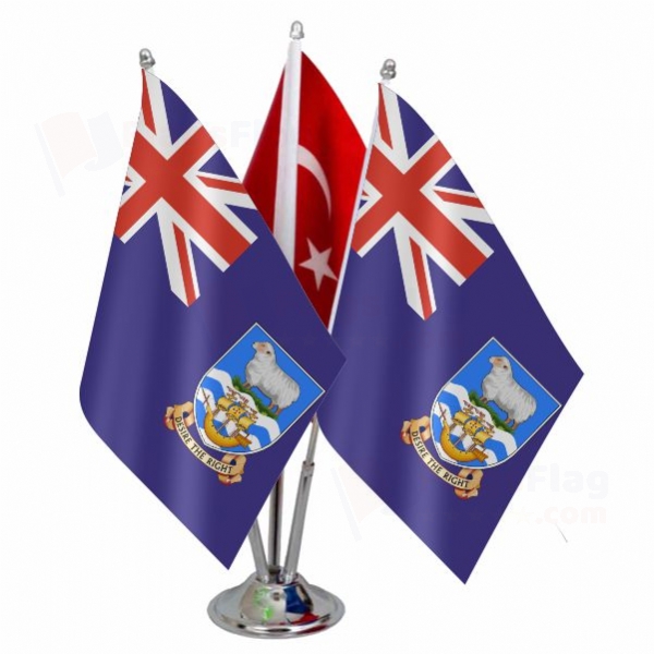 Falkland Islands Triple Table Flag