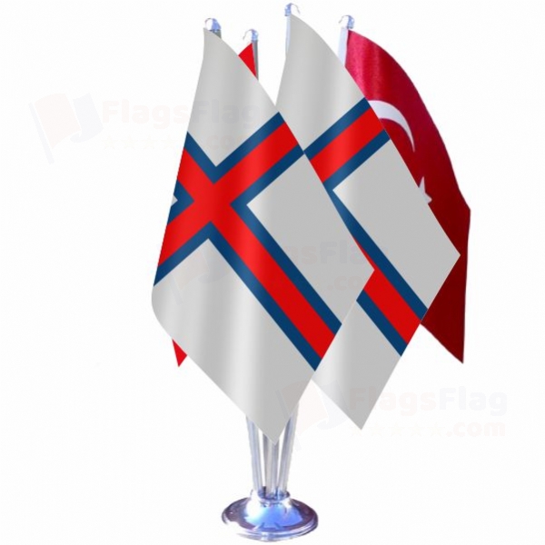 Faroe Islands Quadruple Table Flag