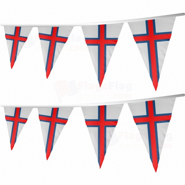 Faroe Islands Stringed Triangle Flag