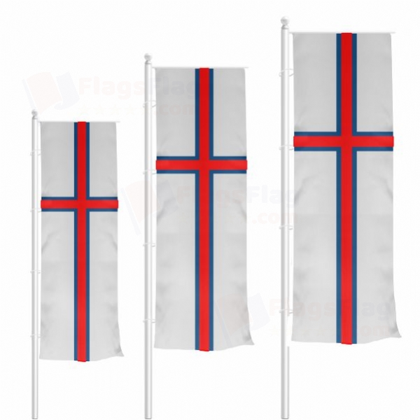 Faroe Islands Vertically Raised Flags