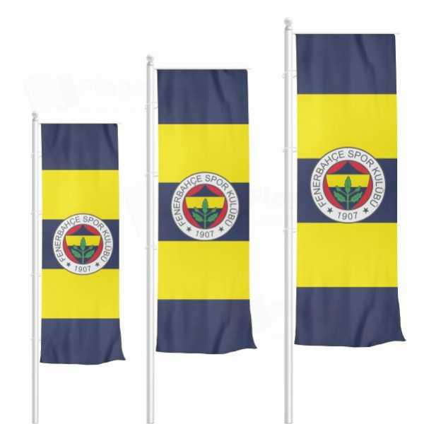 Fenerbahce Vertically Raised Flags