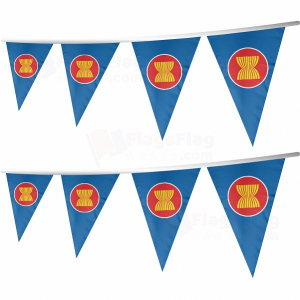 Flag of Asean Stringed Triangle Flag