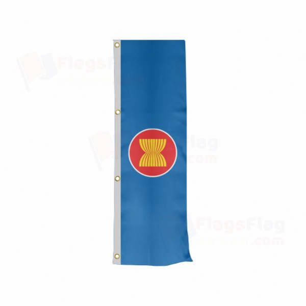 Flag of Asean Vertically Raised Flags