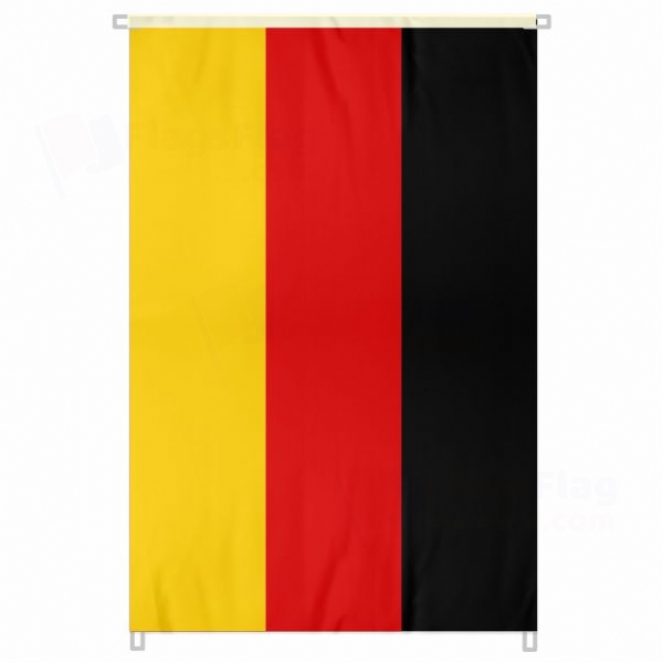 Germany Large Size Flag Hanging on Building