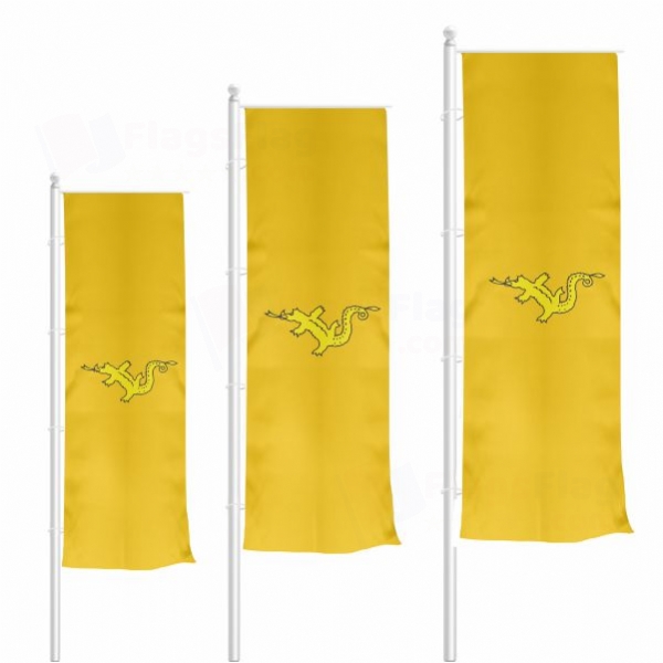 Great Hun Empire Vertically Raised Flags
