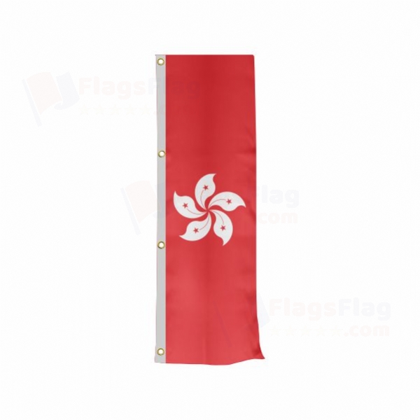 Hong Kong Vertically Raised Flags