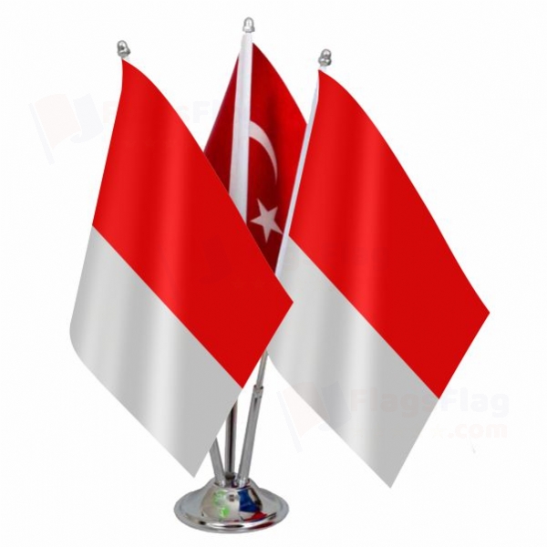 Indonesia Triple Table Flag