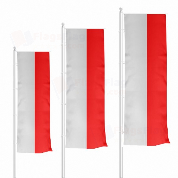 Indonesia Vertically Raised Flags