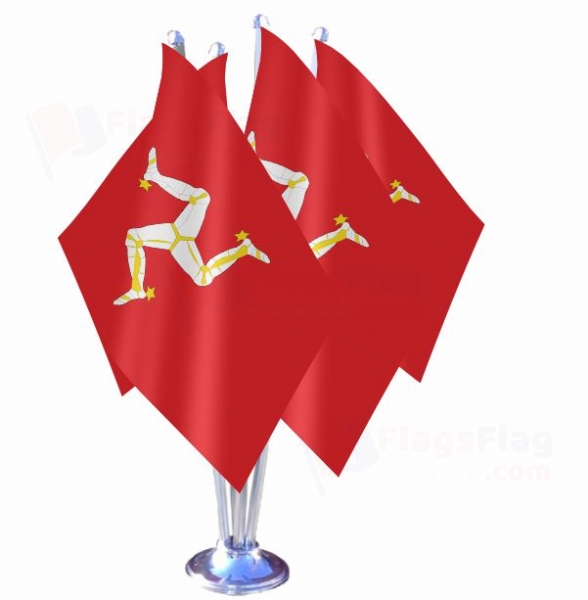 Isle of Man Quadruple Table Flag