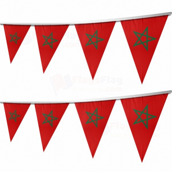 Morocco Stringed Triangle Flag