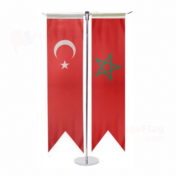 Morocco T Table Flag