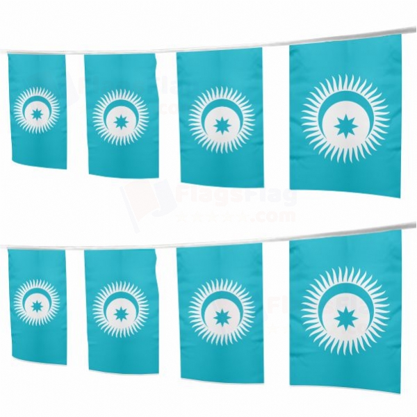 Organization of Turkish States Square String Flags