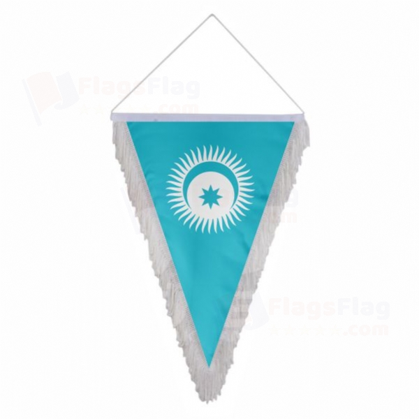 Organization of Turkish States Triangle Fringed Streamers